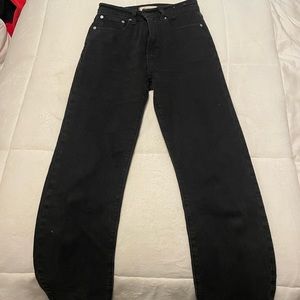 Madewell 90s black straight jeans